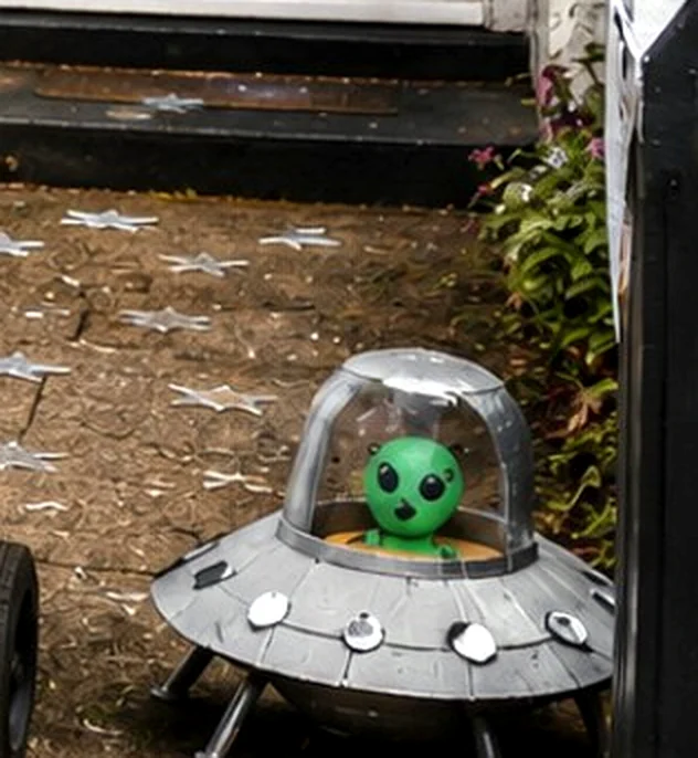 Recyclon Flying Saucer example display