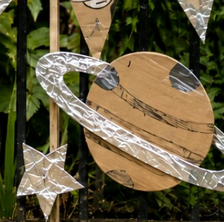 Recyclon Planet Cutouts example display